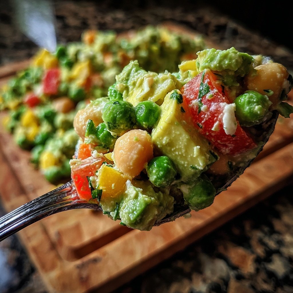 Healthy & Light Avocado Chickpea Salad