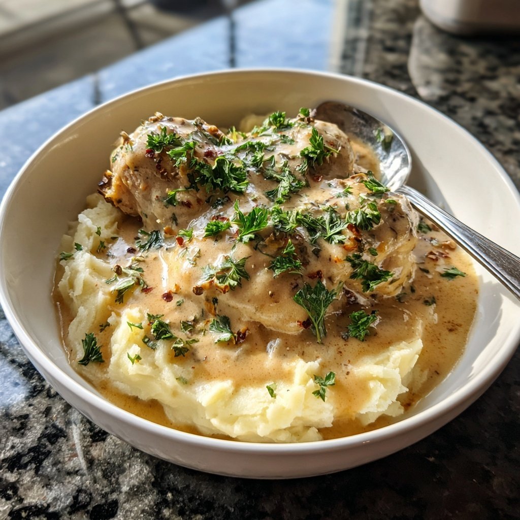 Comfort Food Creamy Chicken and Mashed Potatoes