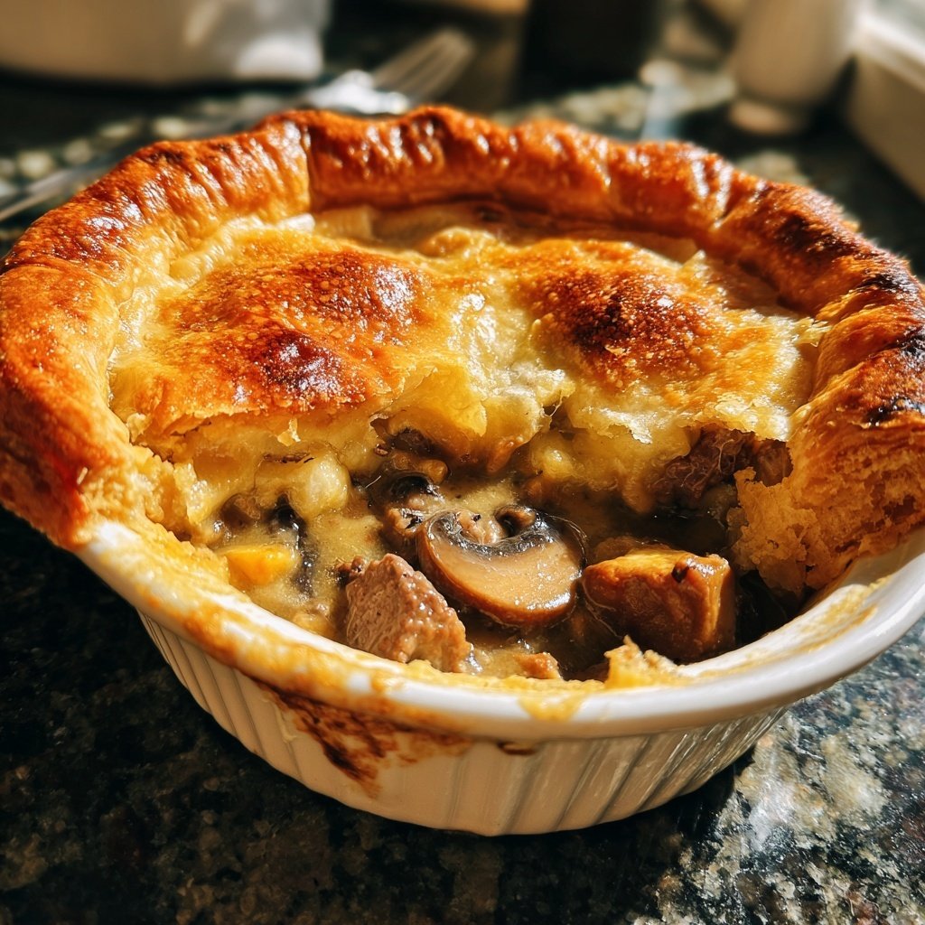 Comfort Food Beef and Mushroom Pot Pie