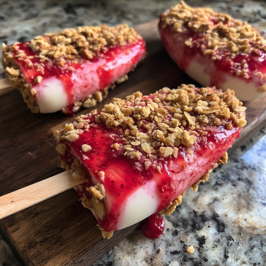 Strawberry Yogurt Breakfast Pops