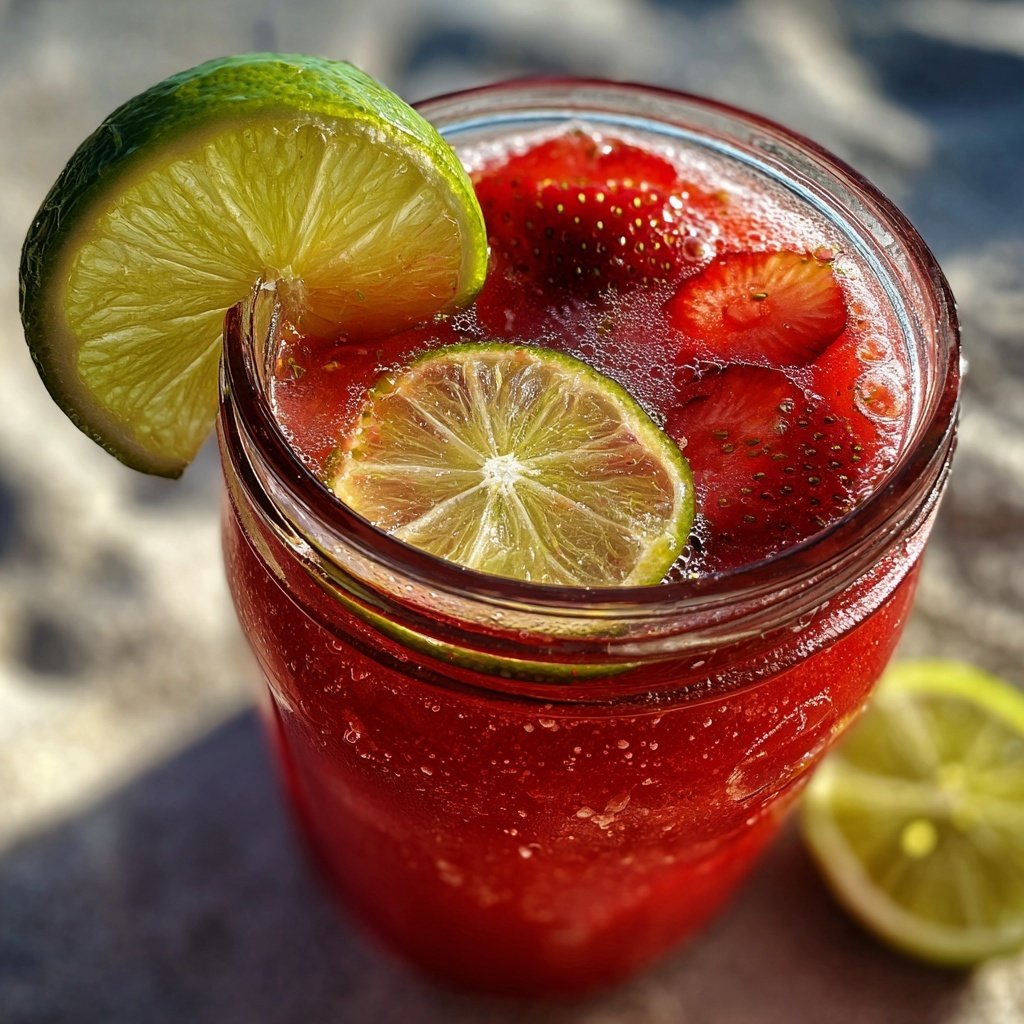 Strawberry Lime Agua Fresca