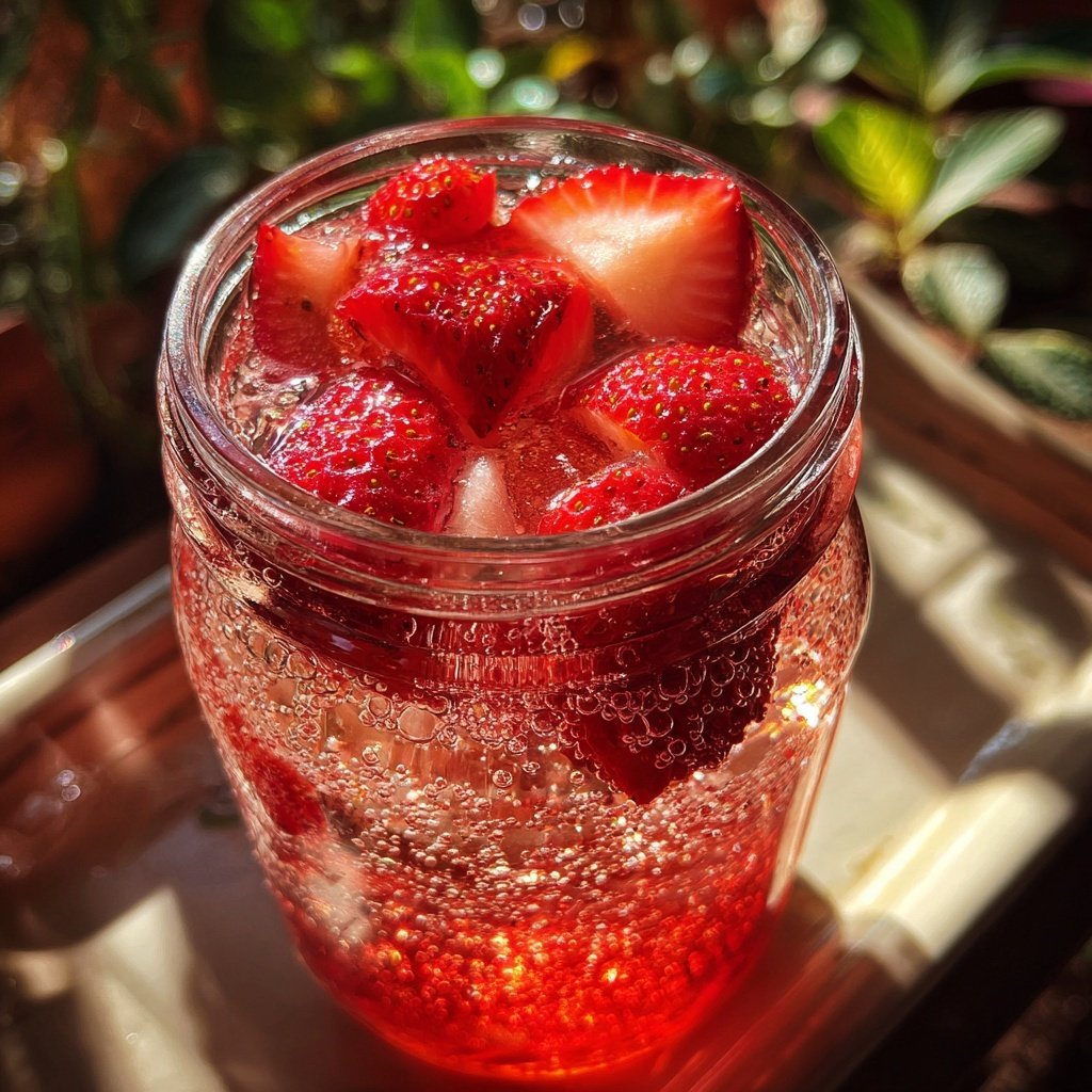 Sparkling Strawberry Spring Drink