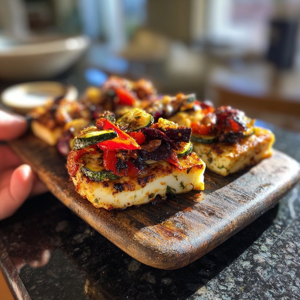 Grilled Halloumi With Vegetables