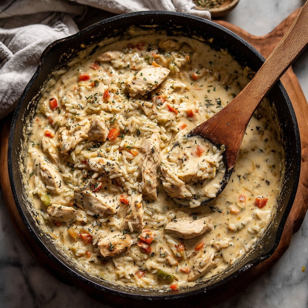 Creamy Chicken And Rice One Pot Dinner