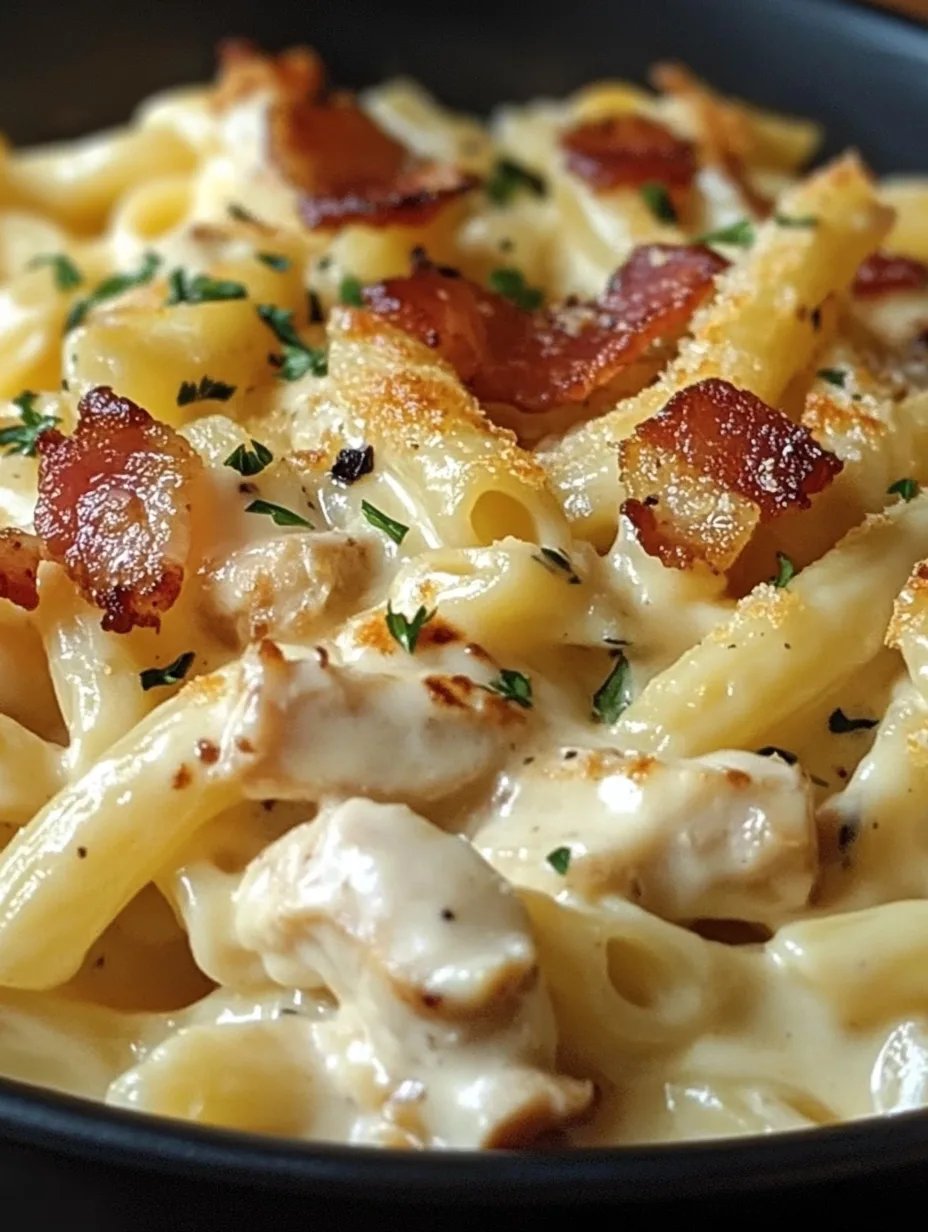 Creamy Chicken Bacon Ranch Pasta