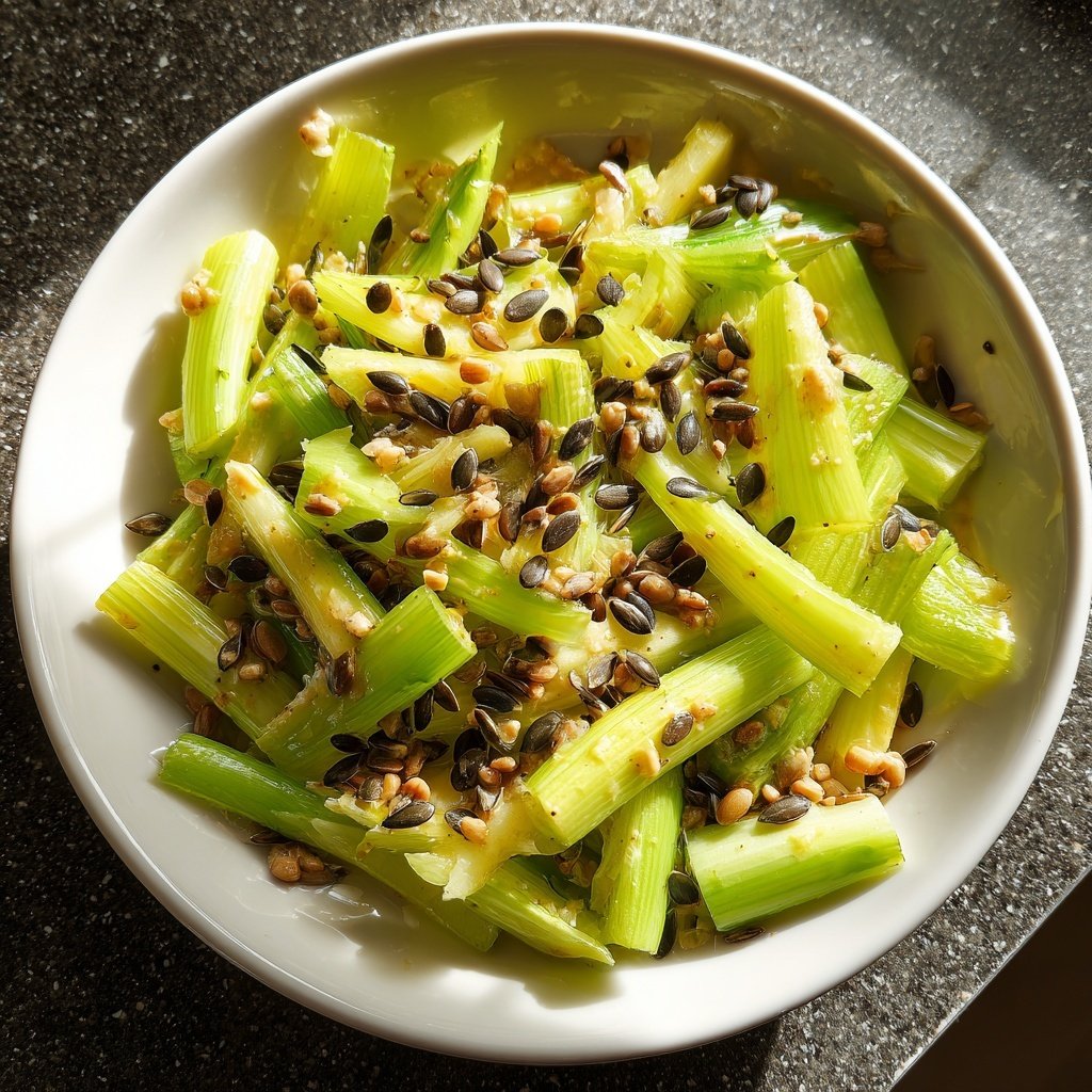 Celery Salad With Mustard Dressing