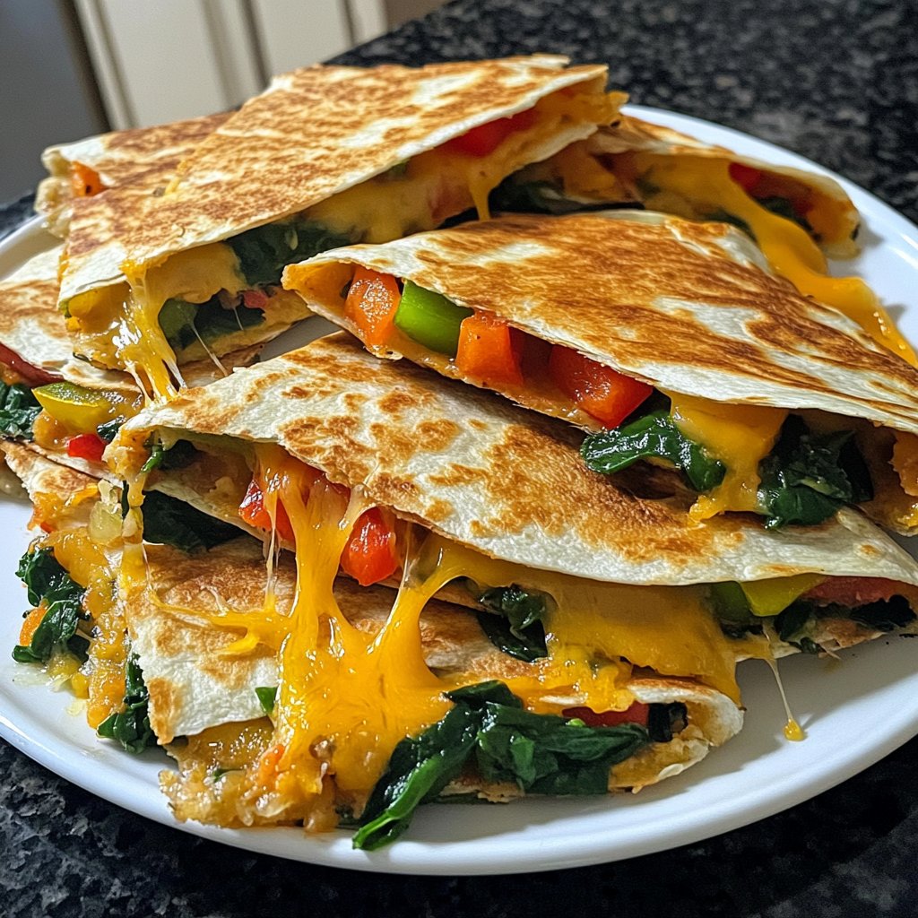 One-Pan Veggie Quesadillas Recipe