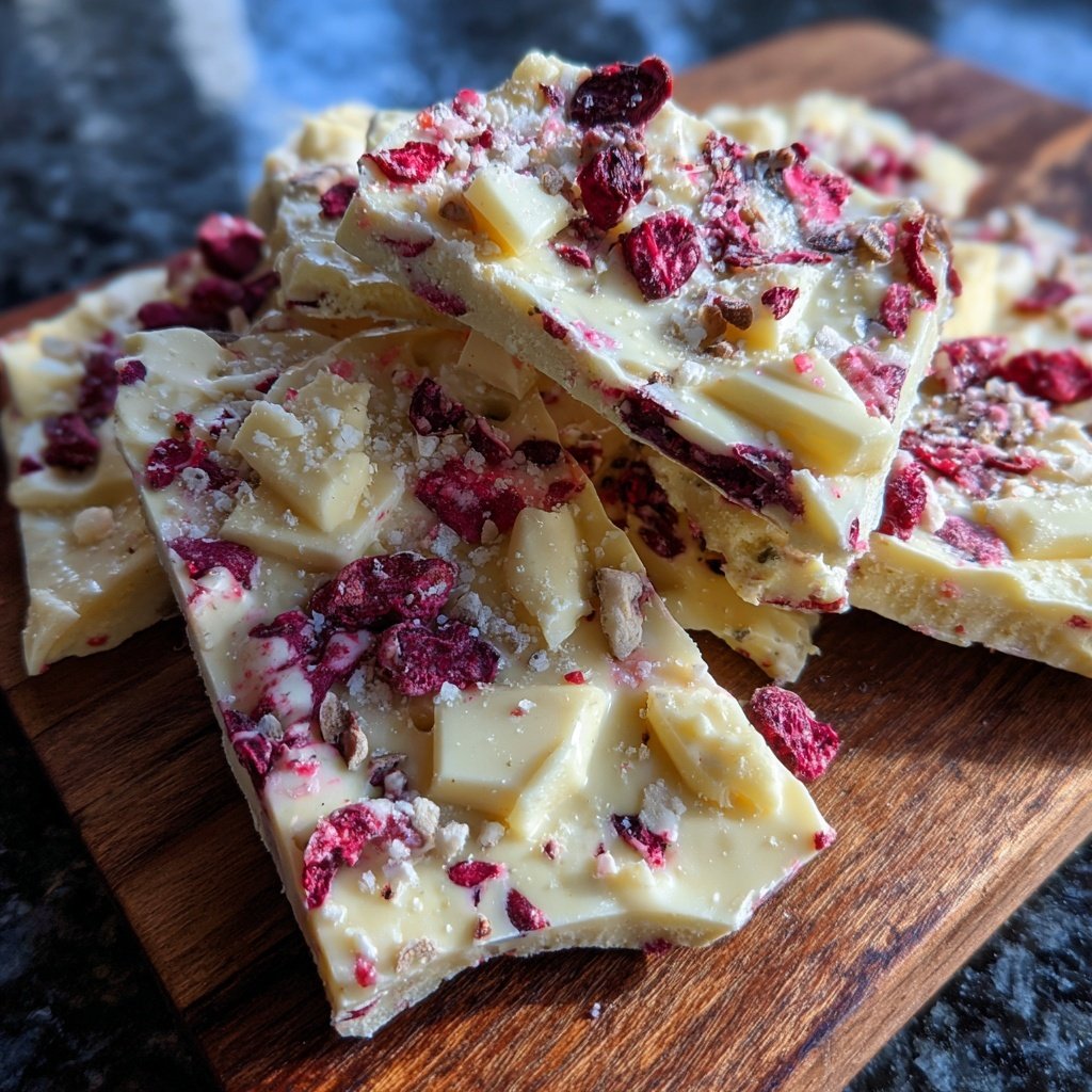 Raspberry White Chocolate Bark