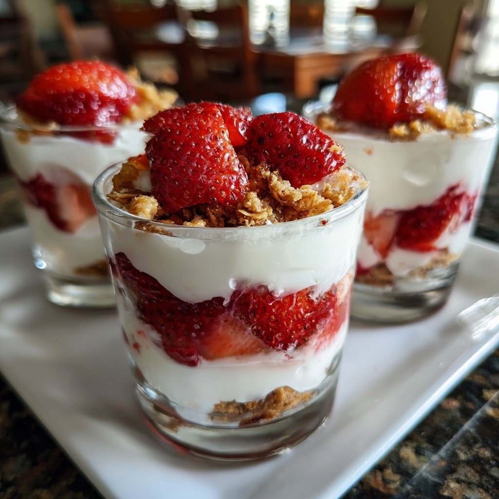 Fresh Strawberry Yogurt Parfaits
