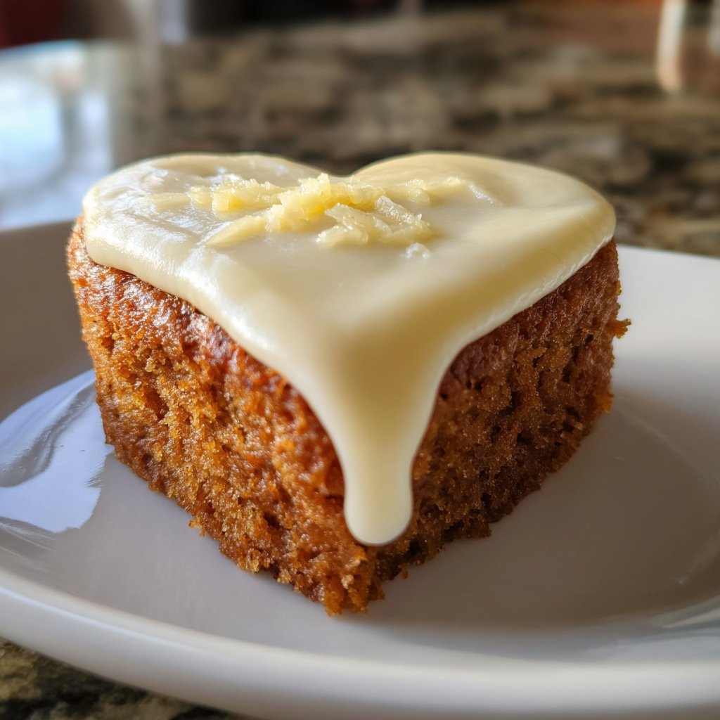 Mini Heart Cake with Honey Lemon Frosting