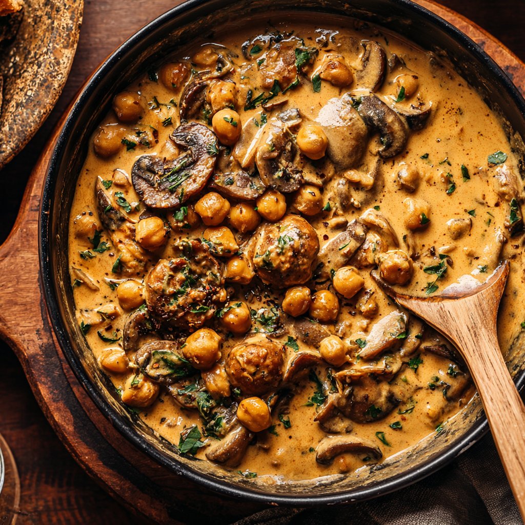 Creamy Mushroom Chickpea Curry